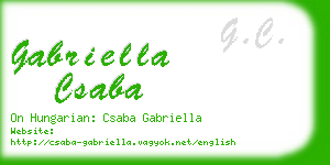 gabriella csaba business card